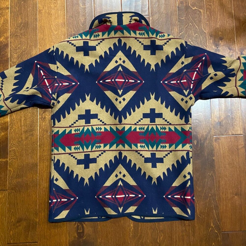 Pendleton Knockabouts Vintage Wool Coat Jacket Aztec Southwestern Women's L - Picture 6 of 11